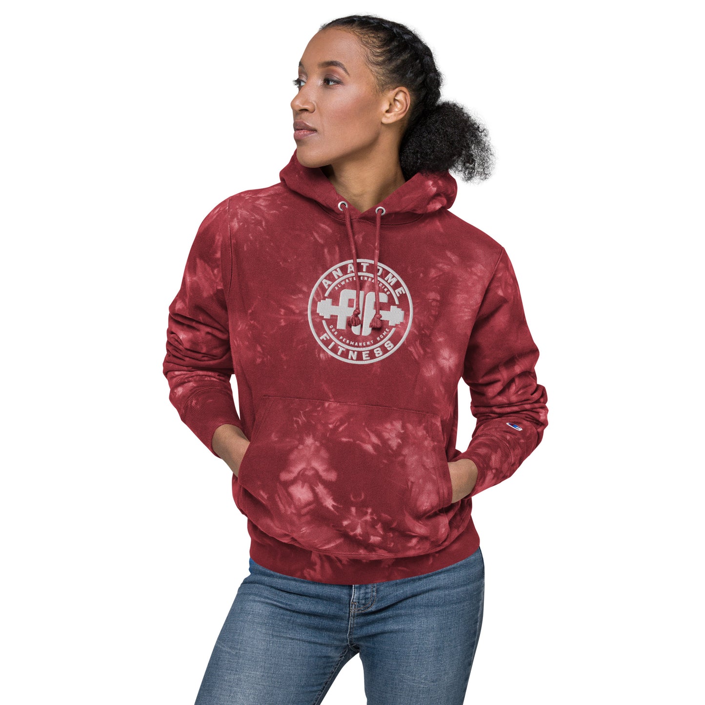 Unisex Champion Brand AnatoME tie-dye hoodie
