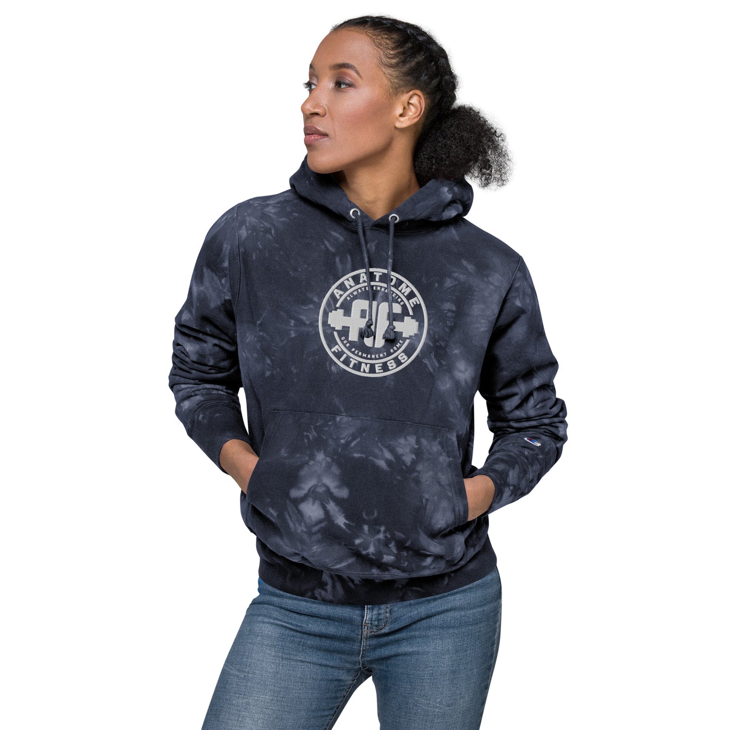 Unisex Champion Brand  AnatoME tie-dye hoodie